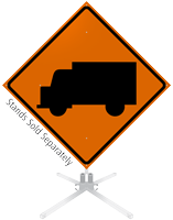 Truck Symbol Roll-Up Sign