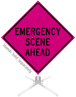 Emergency Scene Ahead Roll-Up Sign