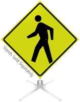 Pedestrian Crossing Symbol Roll-Up Sign