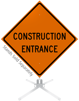 Construction Entrance Roll-Up Sign