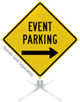 Event Parking Right Arrow Roll-Up Sign