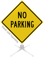 No Parking Roll-Up Sign