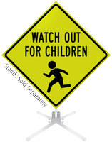 Watch Out For Children Roll-Up Sign