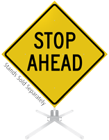Stop Ahead Roll-Up Sign