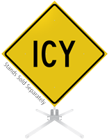 Icy Roll-Up Sign
