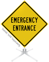 Emergency Entrance Roll-Up Sign
