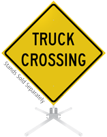 Truck Crossing Roll-Up Sign