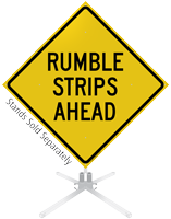 Rumble Strips Ahead Roll-Up Sign