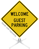 Welcome Guest Parking Roll-Up Sign