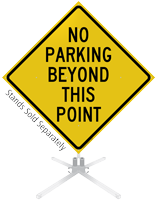No Parking Beyond This Point Roll-Up Sign