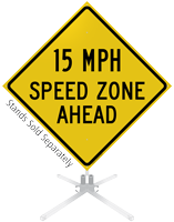 Speed Zone Ahead Roll-Up Sign