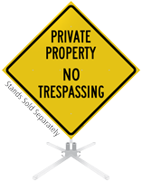 Private Property No Trespassing Roll-Up Sign