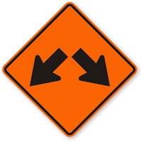 Double Arrow Symbol - Traffic Sign