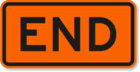 End - Route Marker Sign
