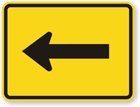 Advance Arrow (Left Symbol) - Traffic Sign