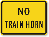 No Train Horn - Traffic Sign