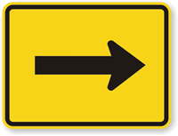 Advance Arrow (Right Symbol) - Traffic Sign
