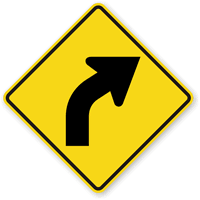 Right Curve Symbol - Traffic Sign