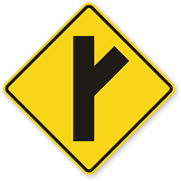 Side Road On Right (Symbol) Sign