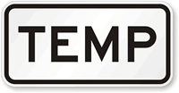 Temp - Route Marker Sign