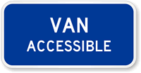 Van Accessible Traffic Sign