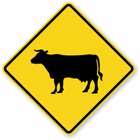 Cattle Symbol - Traffic Sign