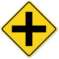 Cross Road (Symbol) - Traffic Sign