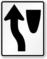Keep Left (Symbol) Road Traffic Sign
