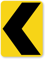 Chevron Alignment Symbol (Left) - Traffic Sign