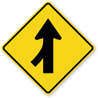 Left Lane Merge (Symbol) - Traffic Sign