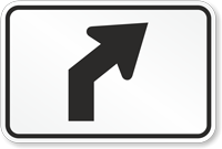 Right or Left Curve Symbol - Route Marker Sign