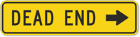 Dead End MUTCD Sign with Arrow