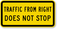 MUTCD Traffic From Right Does Not Stop Sign