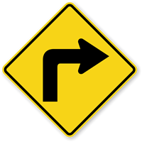 Right Turn Symbol - Traffic Sign