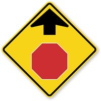 Stop Ahead (Symbol) - Traffic Sign