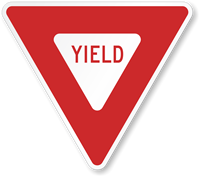 Yield Traffic Regulatory Sign