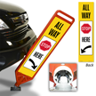 All Way Stop Here With Arrow FlexPost Paddle Sign Kit 