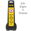 LotBoss "CAUTION Parking Lot May Be Slippery When Icy Or Wet Conditions Exist" Portable Kit