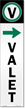 Reflective "VALET" Label with Right Arrow