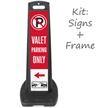 Valet Parking Only Left Arrow LotBoss Portable Sign Kit